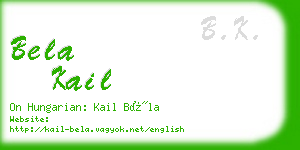 bela kail business card